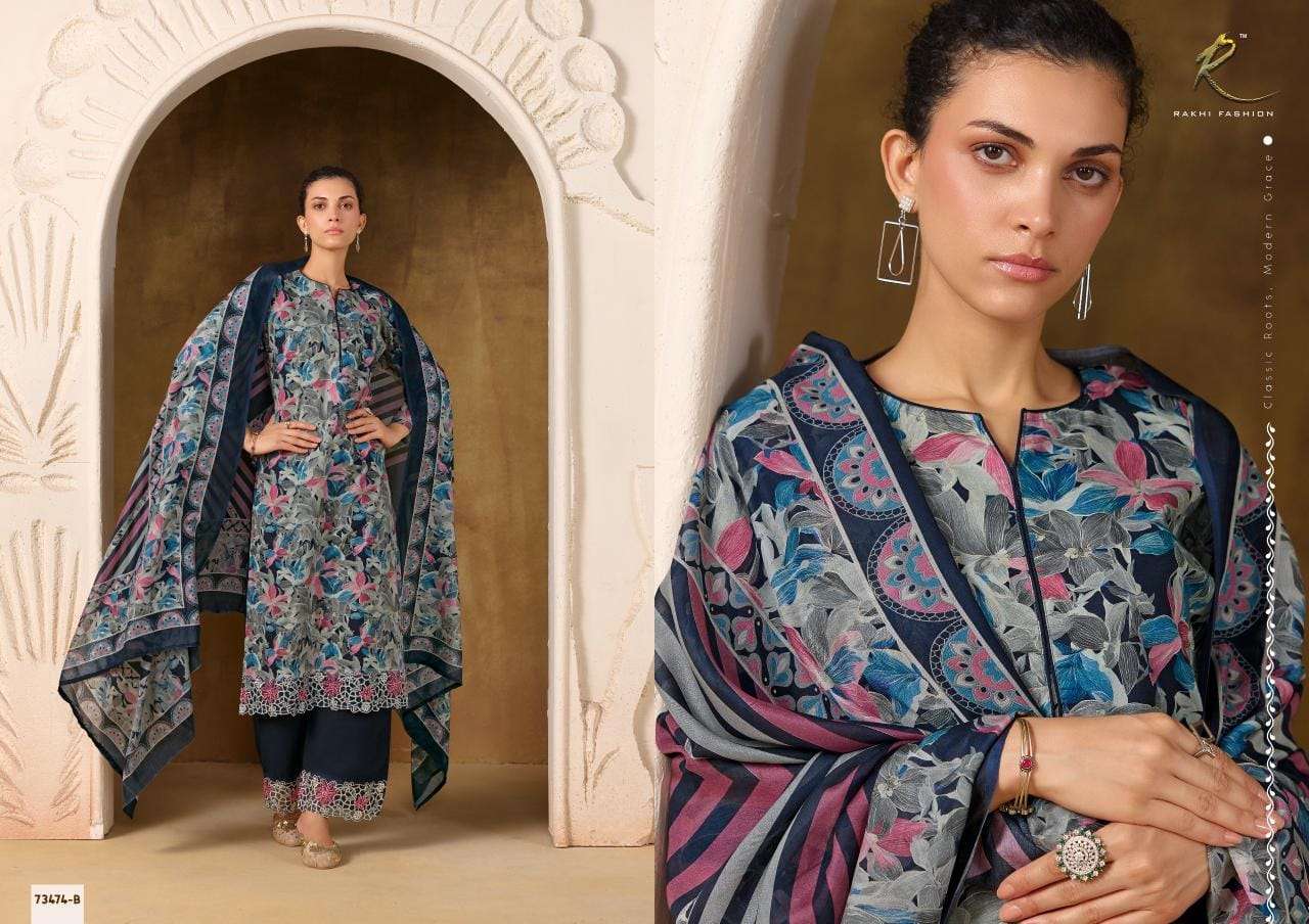 Rakhi Fashion Daisy Dream 73474 Premium Cotton Dress Material