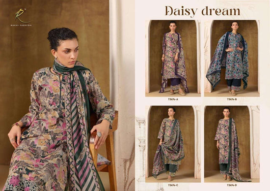 Rakhi Fashion Daisy Dream 73474 Premium Cotton Dress Material