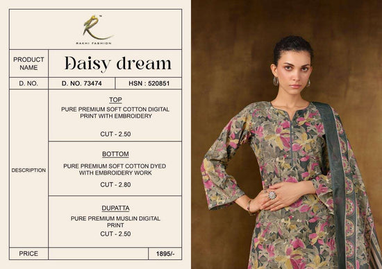 Rakhi Fashion Daisy Dream 73474 Premium Cotton Dress Material