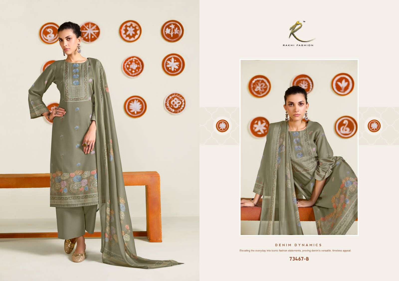 Rakhi Fashion Dreamy Summer 73467 Premium Mul Chanderi Dress Material - Amrah Wholesale