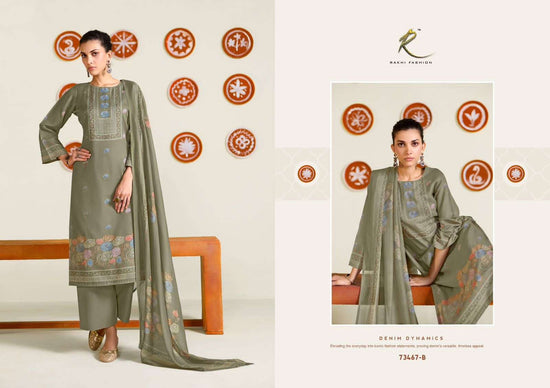 Rakhi Fashion Dreamy Summer 73467 Premium Mul Chanderi Dress Material - Amrah Wholesale
