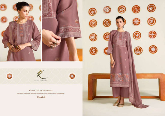 Rakhi Fashion Dreamy Summer 73467 Premium Mul Chanderi Dress Material - Amrah Wholesale