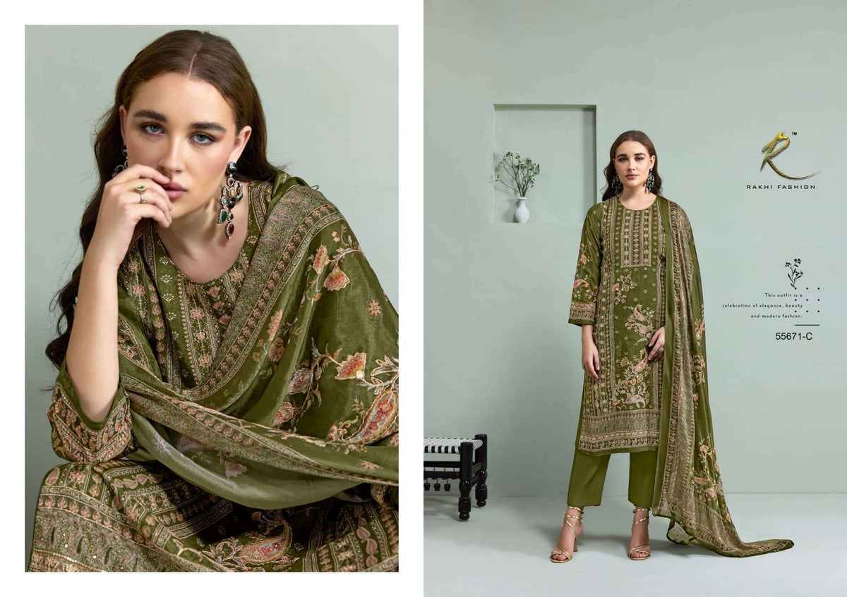 Rakhi Fashion Ethnic Ambience 55671 Modal Dress Material - Amrah Wholesale