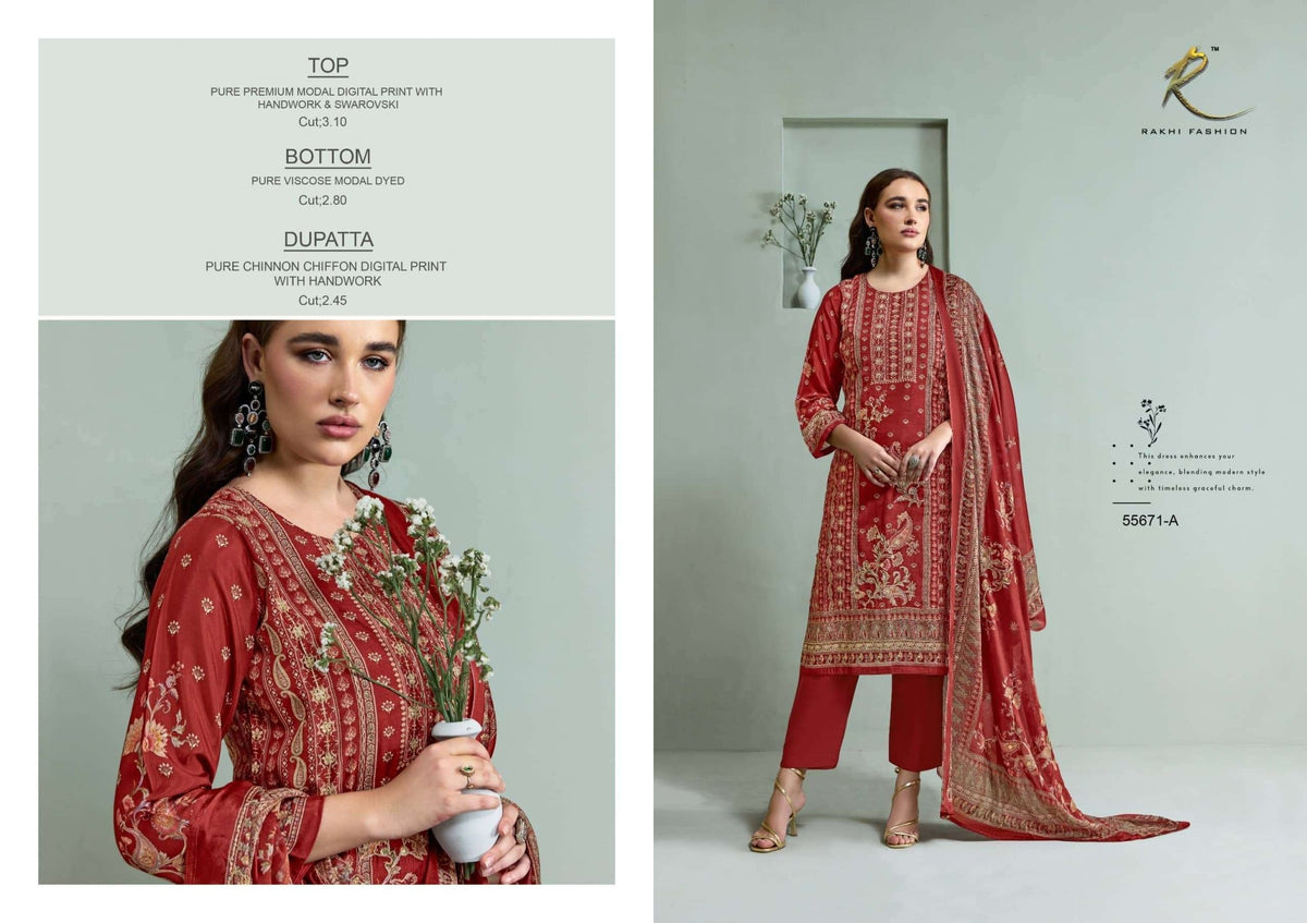 Rakhi Fashion Ethnic Ambience 55671 Modal Dress Material - Amrah Wholesale