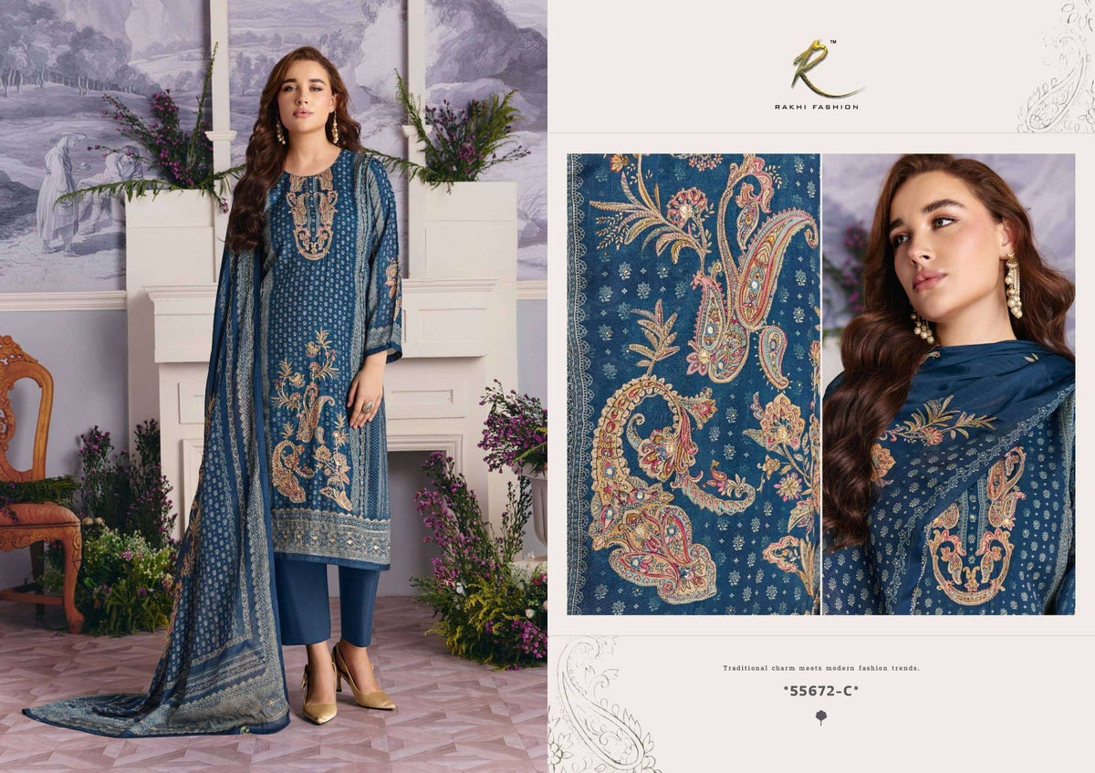 Rakhi Fashion Ethnic Ambience 55672 Modal Dress Material - Amrah Wholesale