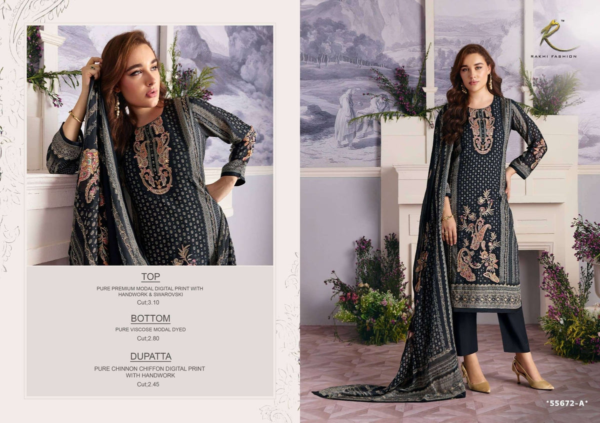 Rakhi Fashion Ethnic Ambience 55672 Modal Dress Material - Amrah Wholesale