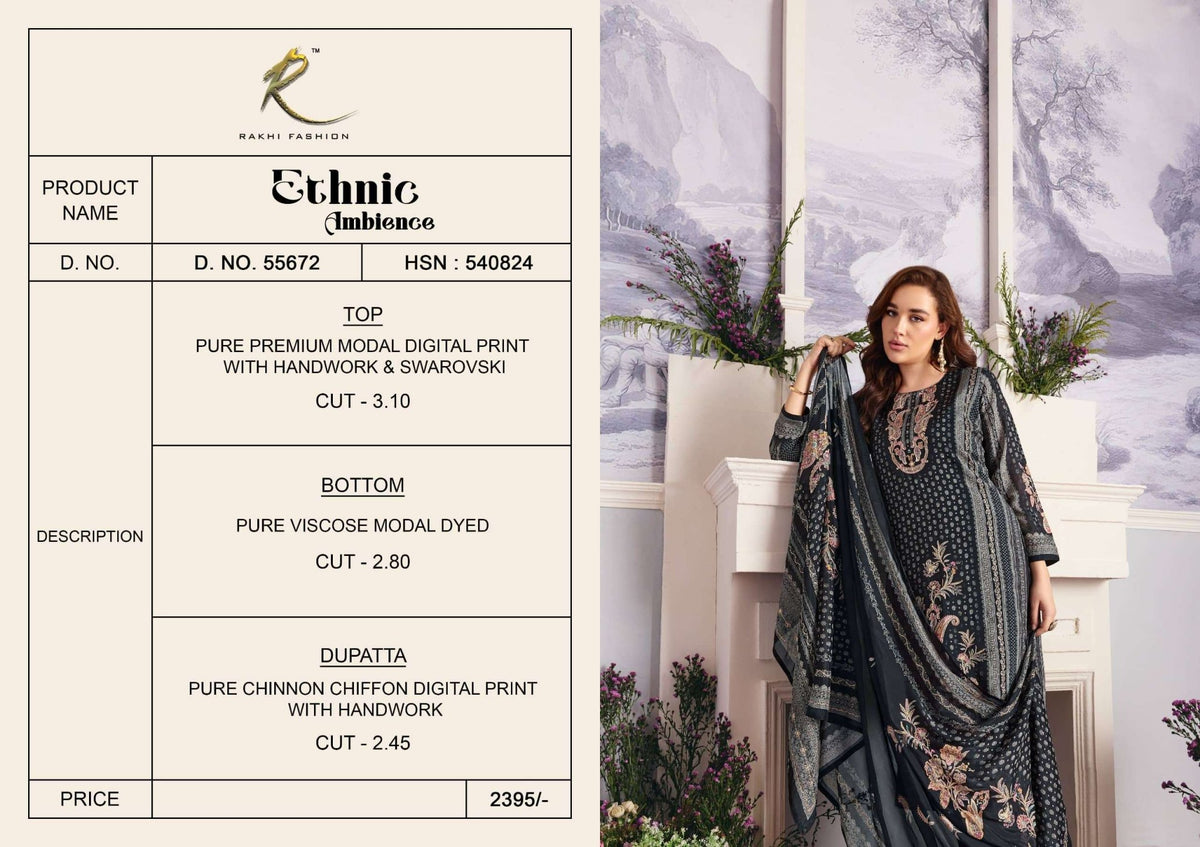 Rakhi Fashion Ethnic Ambience 55672 Modal Dress Material - Amrah Wholesale