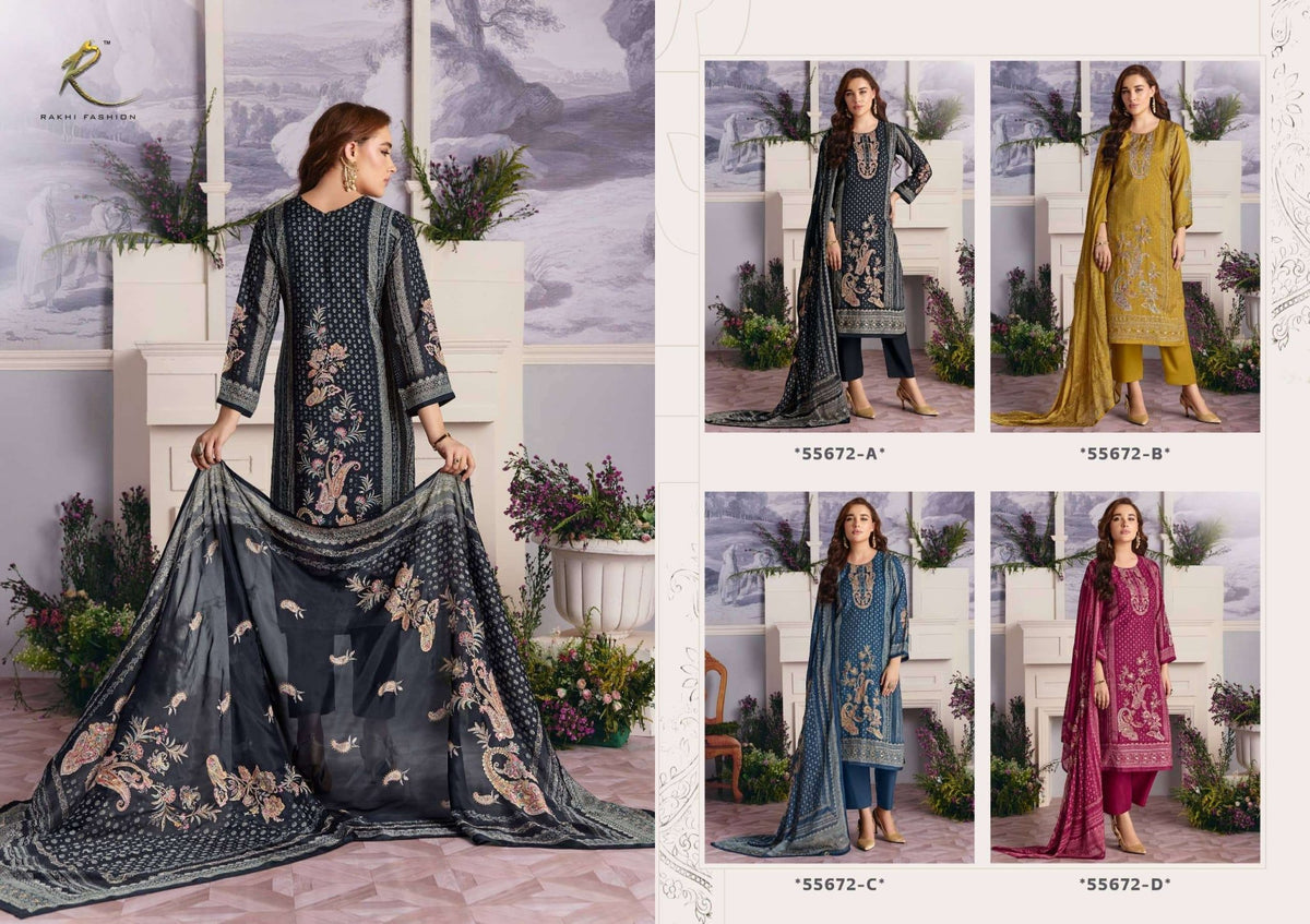Rakhi Fashion Ethnic Ambience 55672 Modal Dress Material - Amrah Wholesale