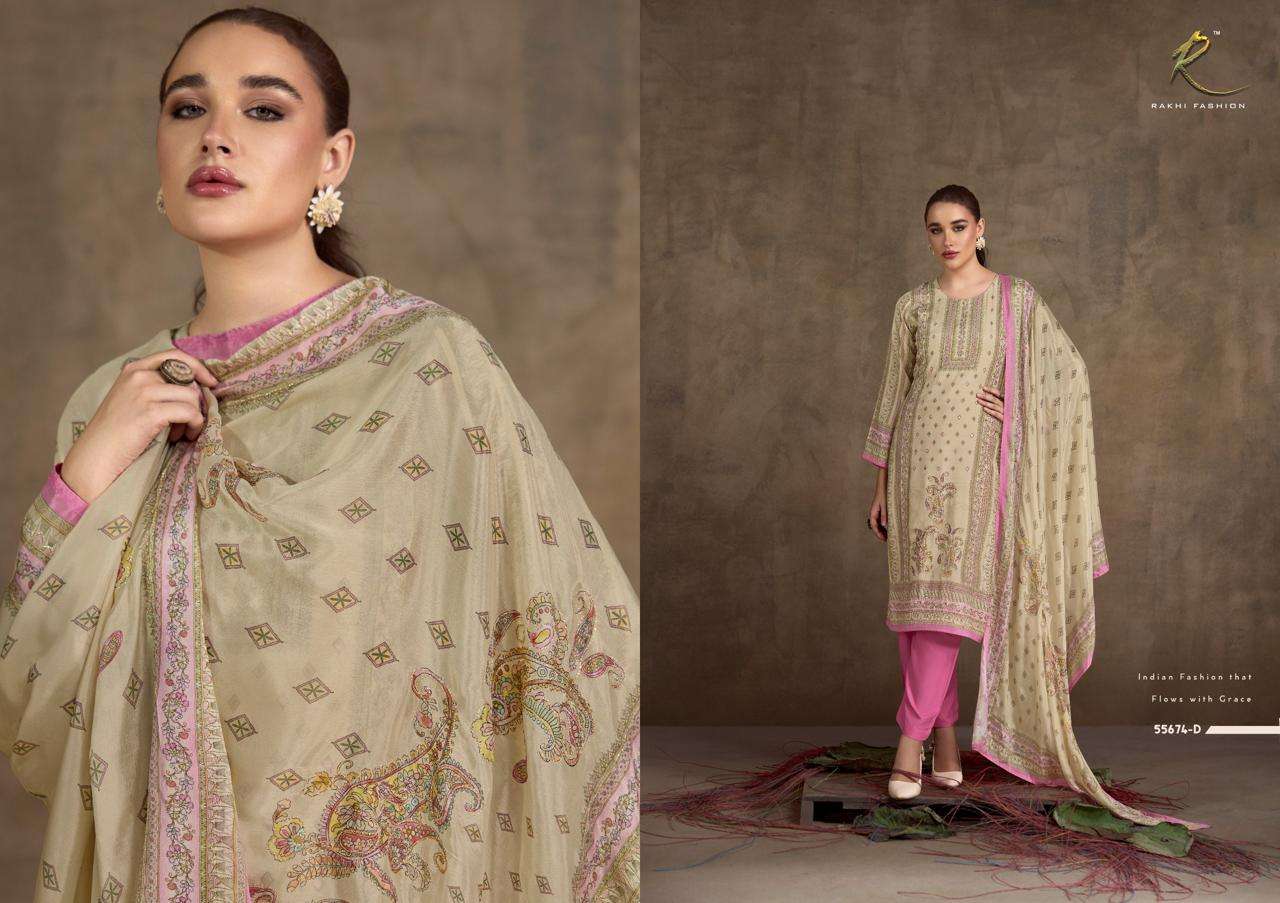 Rakhi Fashion Ethnic Ambience 55674 Viscose Modal Dress Material - Amrah Wholesale