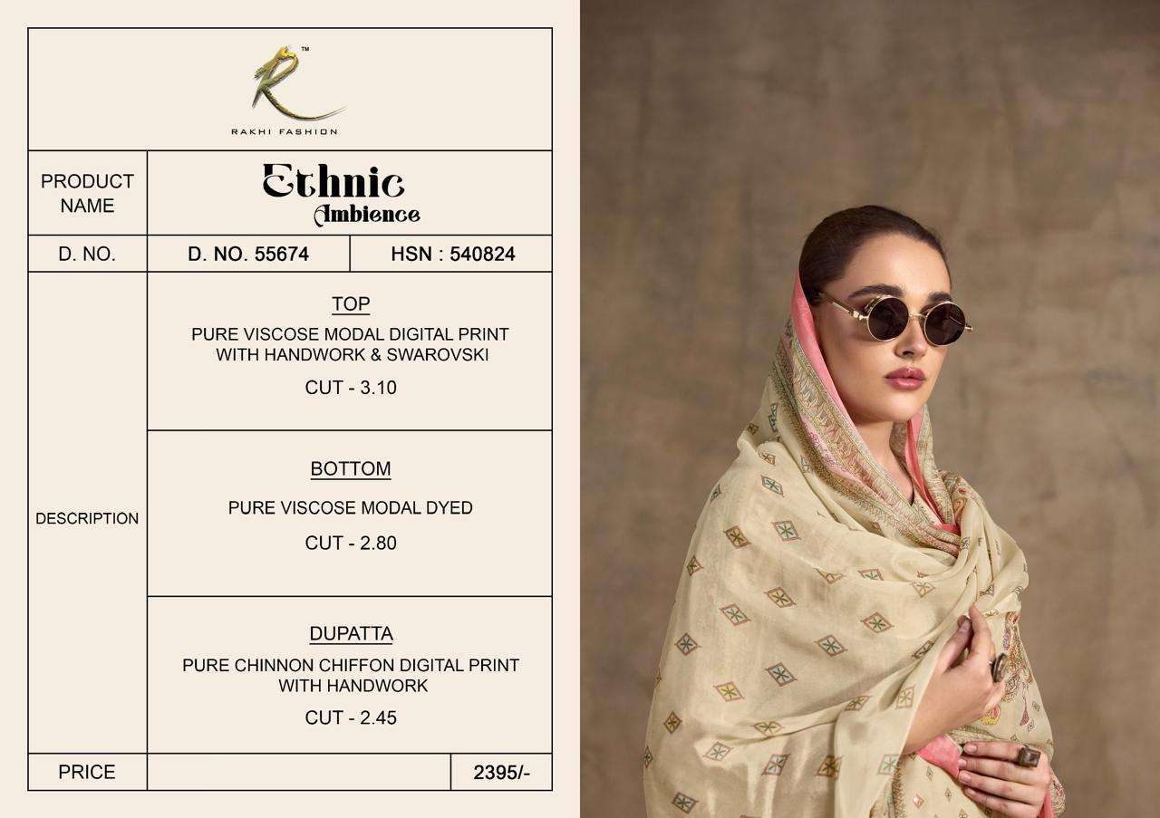 Rakhi Fashion Ethnic Ambience 55674 Viscose Modal Dress Material - Amrah Wholesale