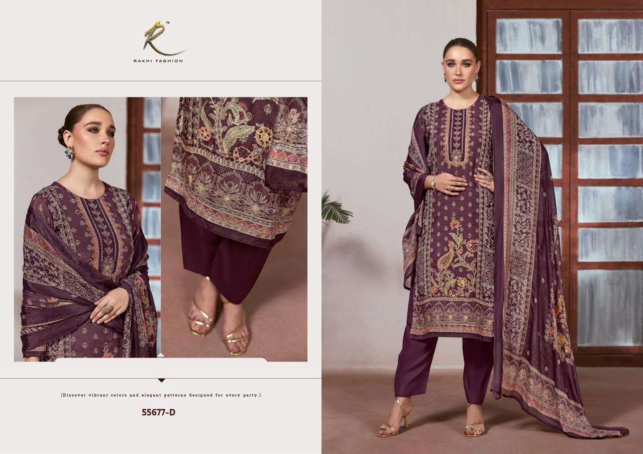 Rakhi Fashion Ethnic Ambience 55677 Premium Viscose Modal Dress Material