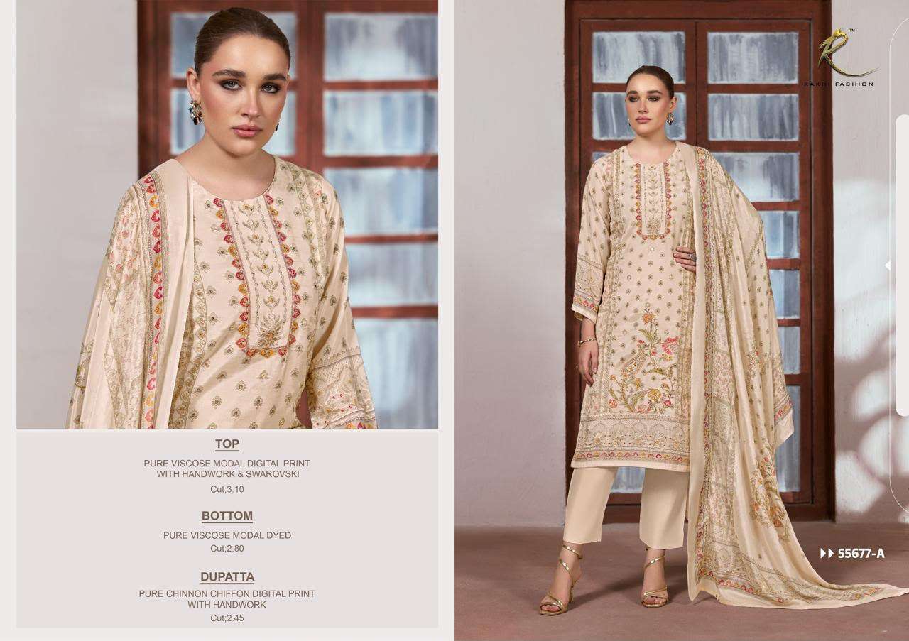 Rakhi Fashion Ethnic Ambience 55677 Premium Viscose Modal Dress Material