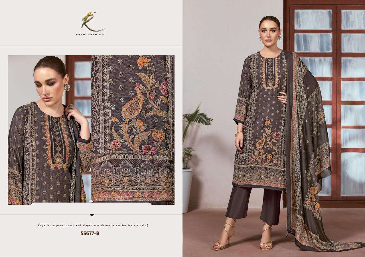 Rakhi Fashion Ethnic Ambience 55677 Premium Viscose Modal Dress Material