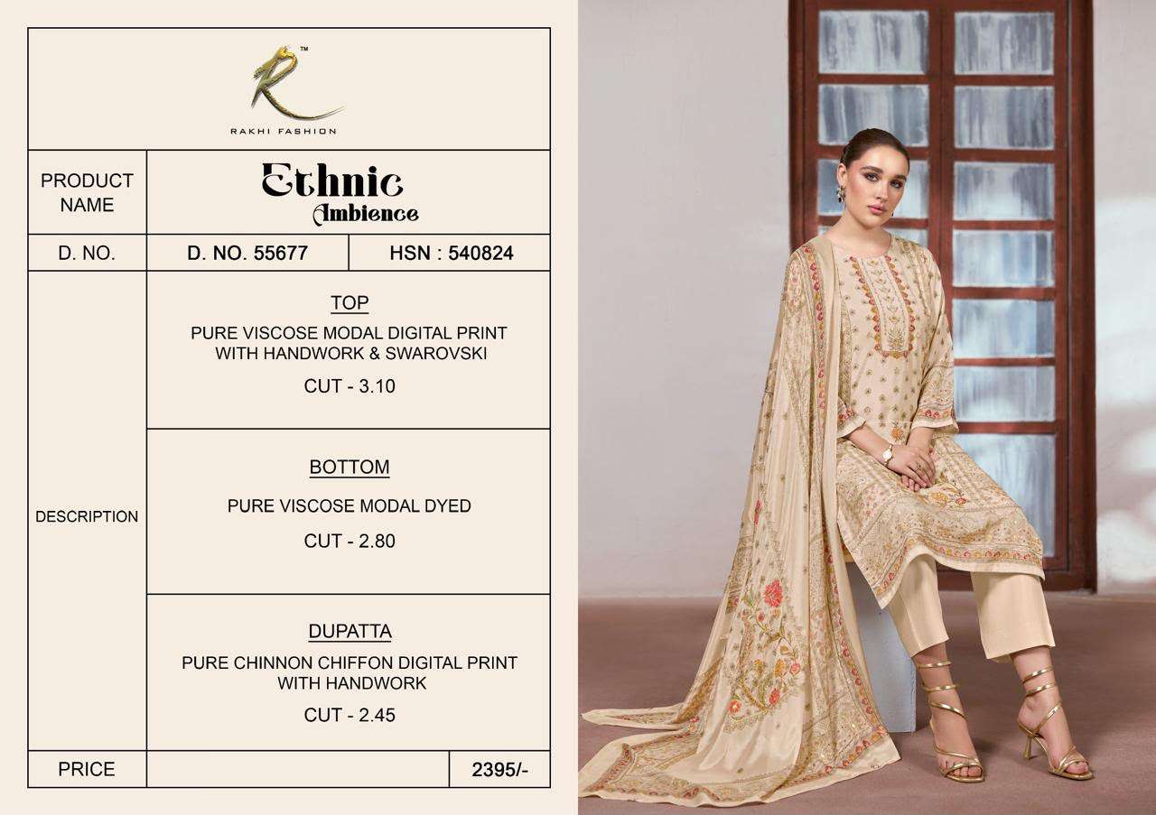 Rakhi Fashion Ethnic Ambience 55677 Premium Viscose Modal Dress Material
