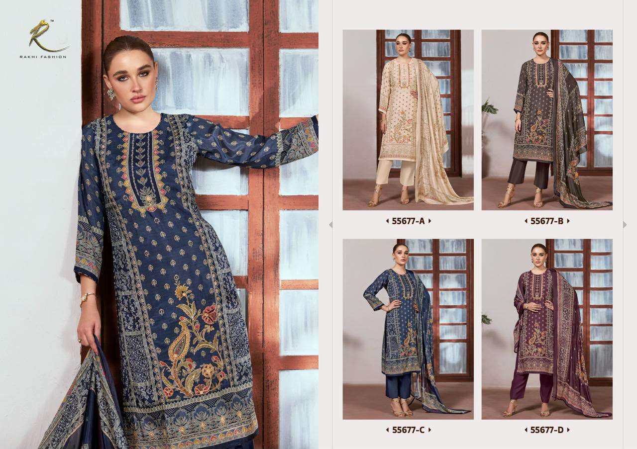 Rakhi Fashion Ethnic Ambience 55677 Premium Viscose Modal Dress Material