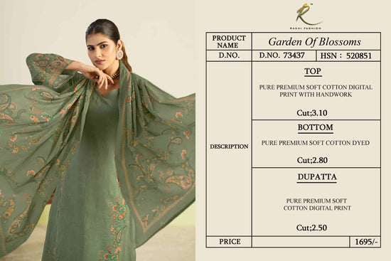 Rakhi Fashion Garden Of Blossoms 73437 Cotton Dress Material - Amrah Wholesale