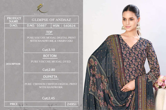 Rakhi Fashion Glimpse Of Andaaz 55667 Abcd Viscose Modal Dress Material - Amrah Wholesale