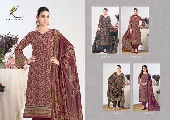 Rakhi Fashion Glimpse Of Andaaz 55667 Abcd Viscose Modal Dress Material - Amrah Wholesale
