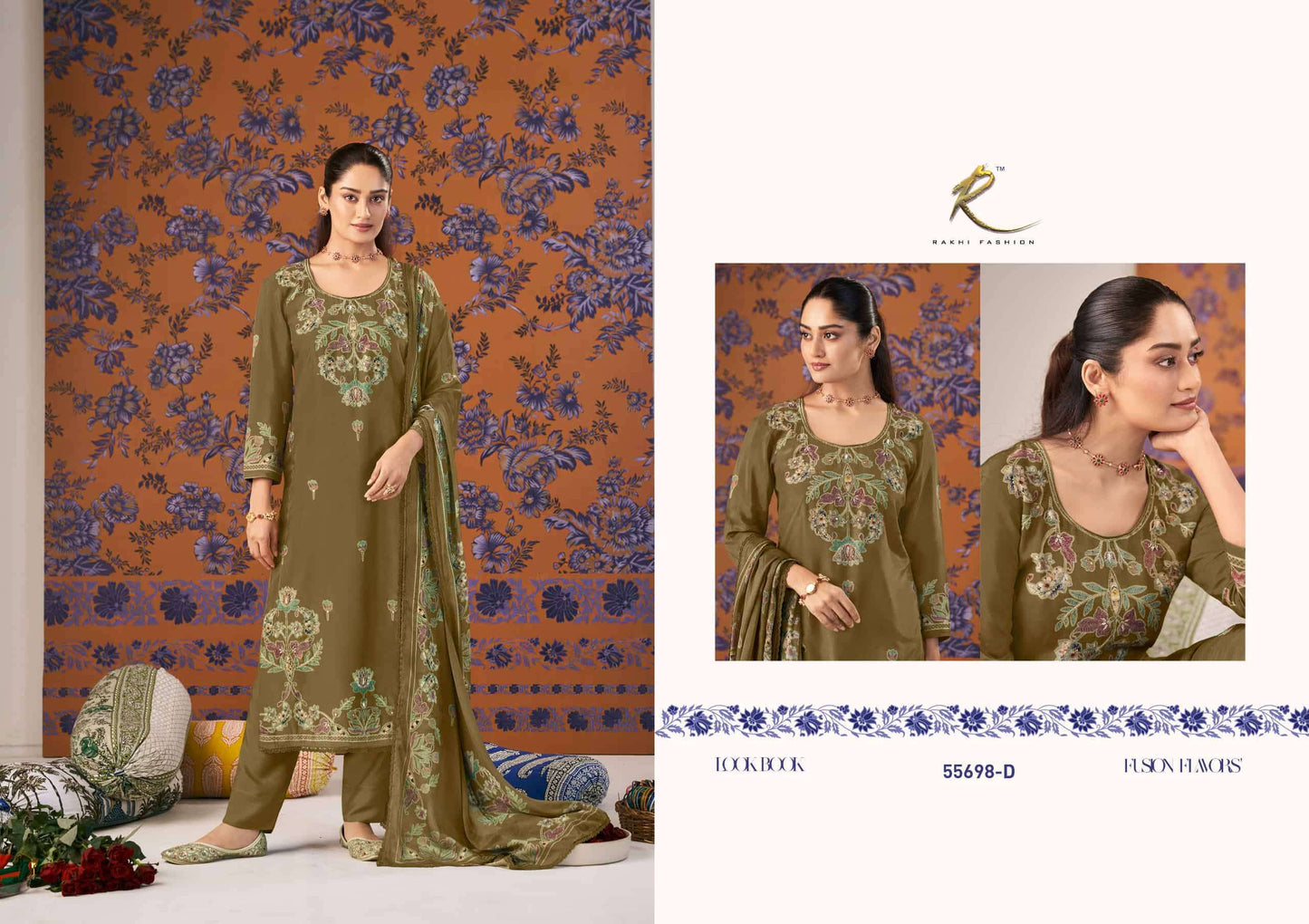 Rakhi Fashion Gulaab 55698 Bemberg Modal Salwar Suit