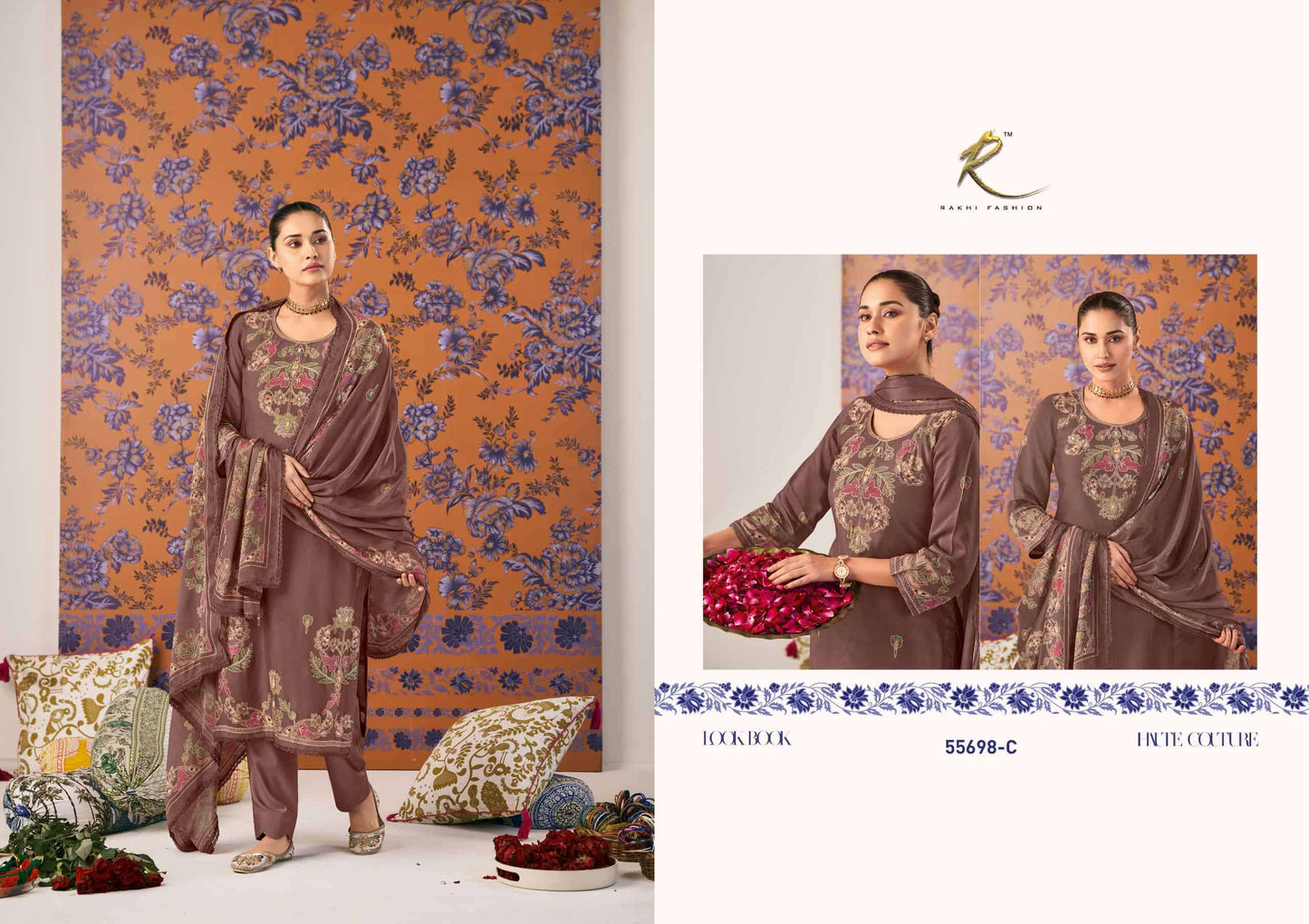 Rakhi Fashion Gulaab 55698 Bemberg Modal Salwar Suit