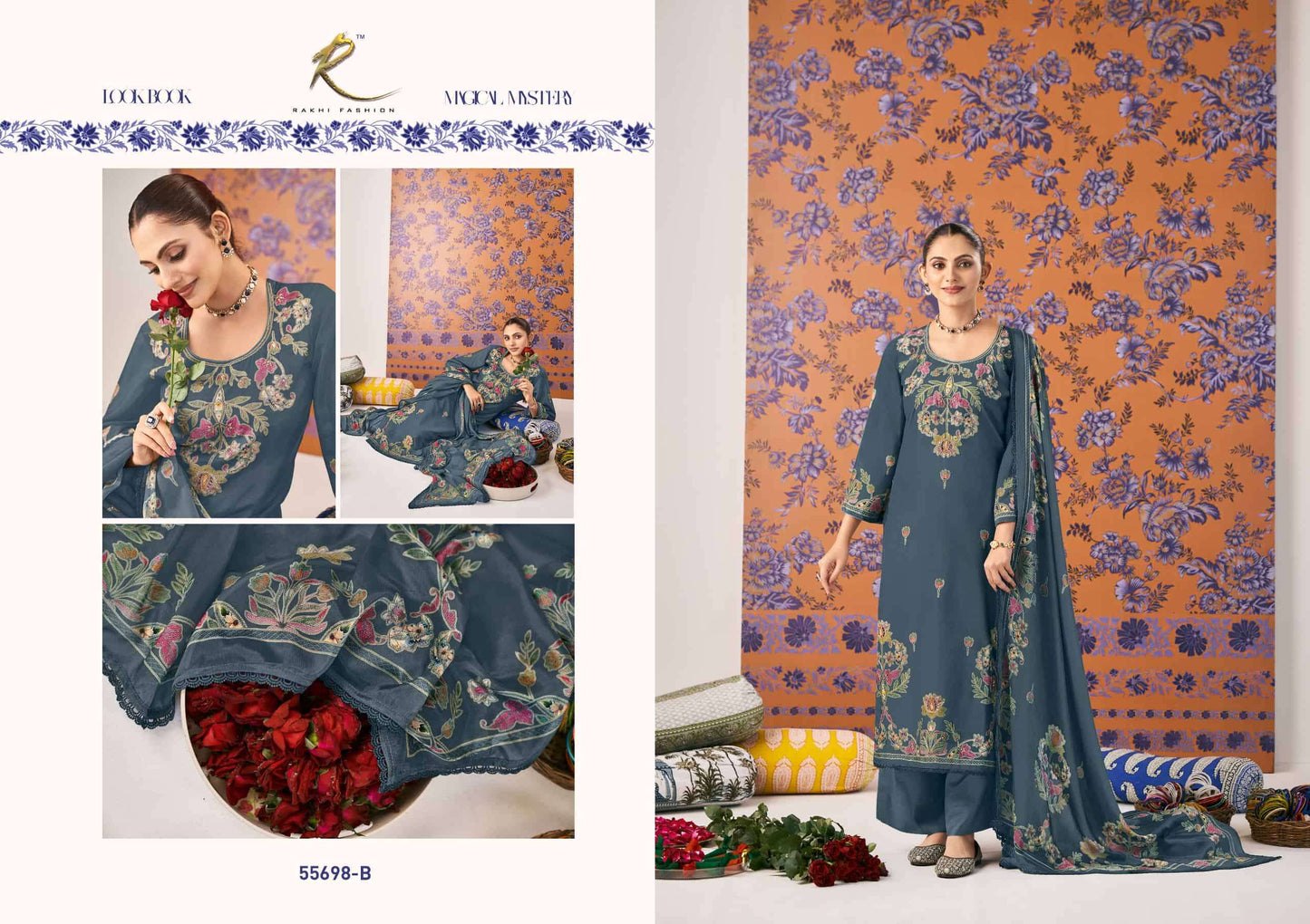 Rakhi Fashion Gulaab 55698 Bemberg Modal Salwar Suit