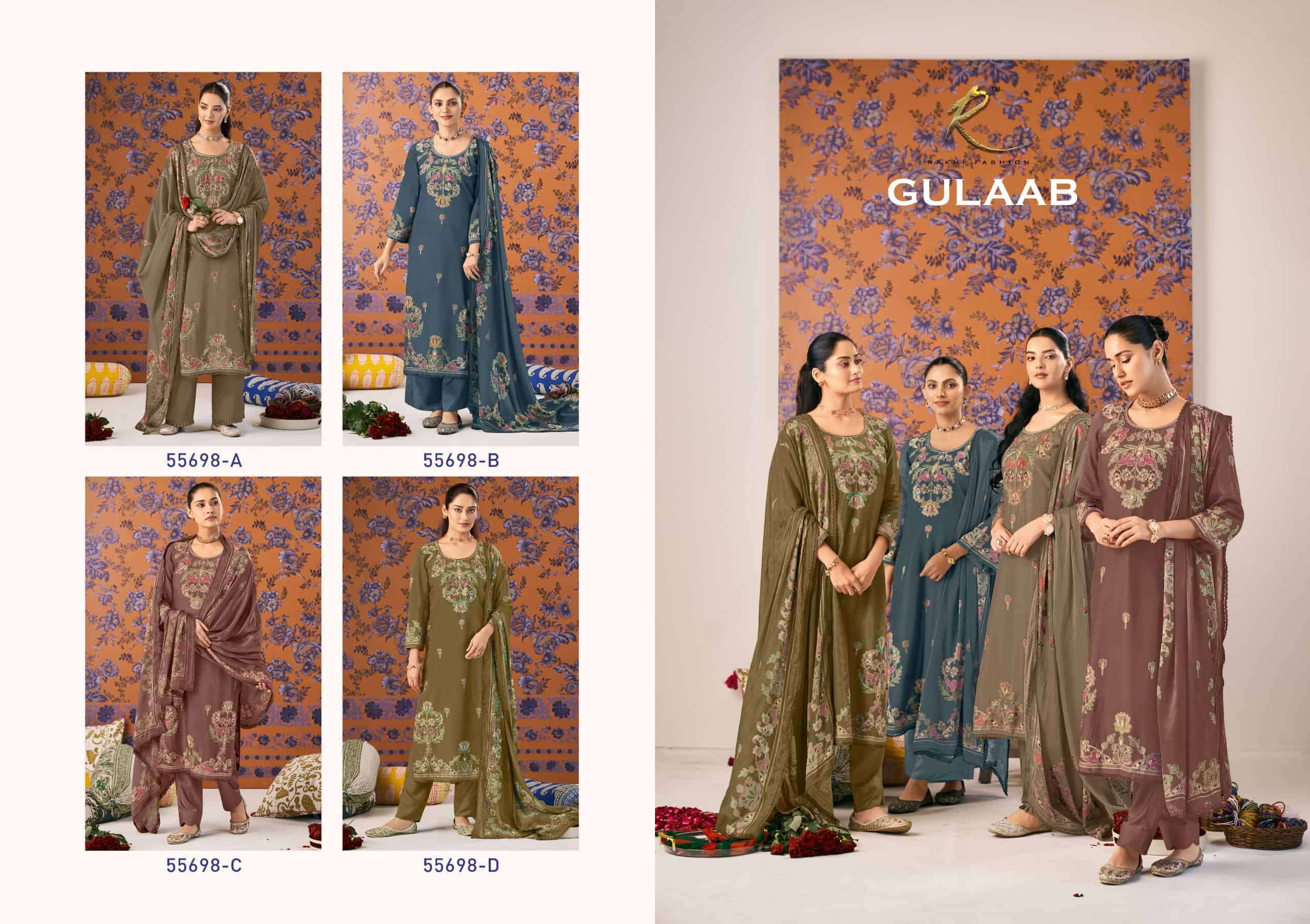Rakhi Fashion Gulaab 55698 Bemberg Modal Salwar Suit