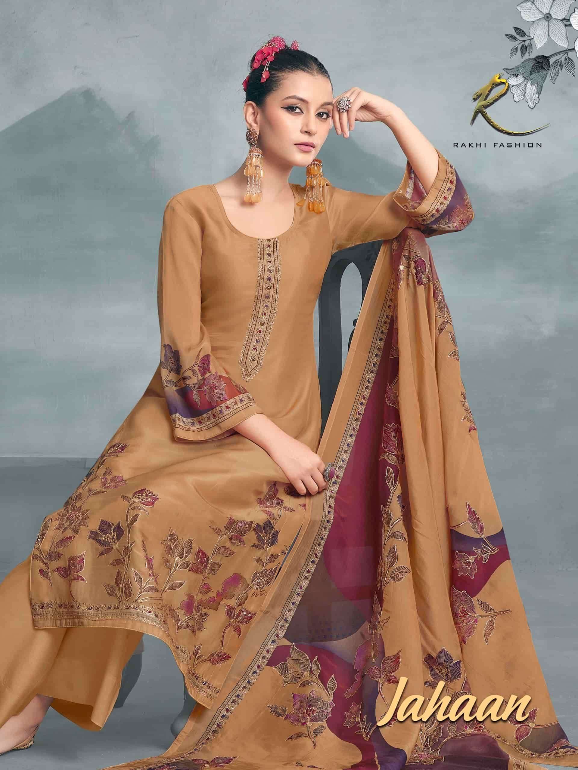 Rakhi Fashion Jahaan 55682 Pure Bemberg Silk Dress Material