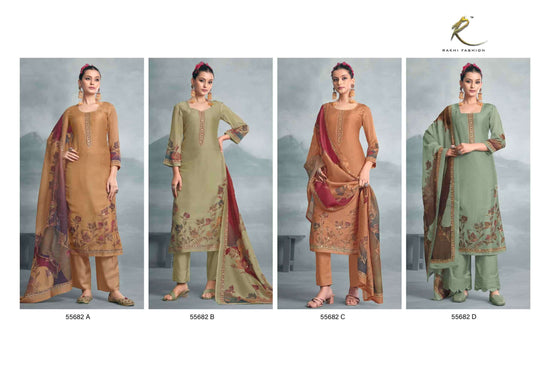 Rakhi Fashion Jahaan 55682 Pure Bemberg Silk Dress Material