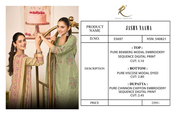 Rakhi Fashion Jashn Naama 55697 Bemberg Modal Dress Material - Amrah Wholesale