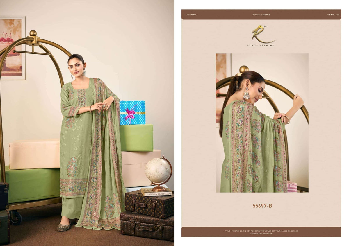 Rakhi Fashion Jashn Naama 55697 Bemberg Modal Dress Material - Amrah Wholesale