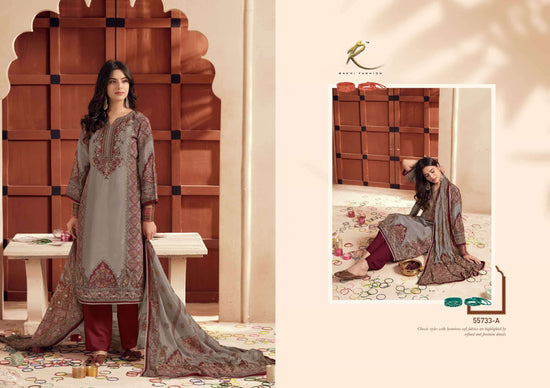 Rakhi Fashion Karve Ka Tyohar Bemberg Crape Dress Material