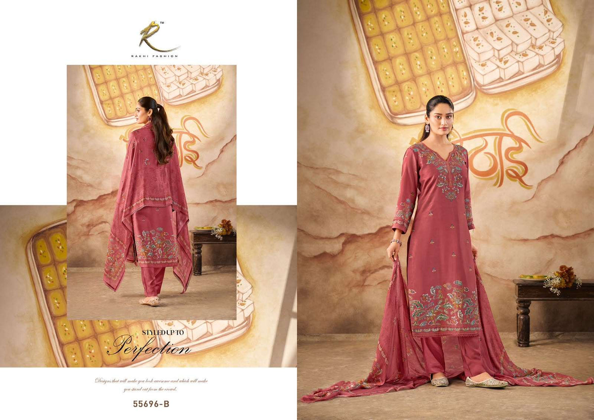 Rakhi Fashion Khushio Ka Tyohar 55696 Bemberg Modal Dress Material - Amrah Wholesale
