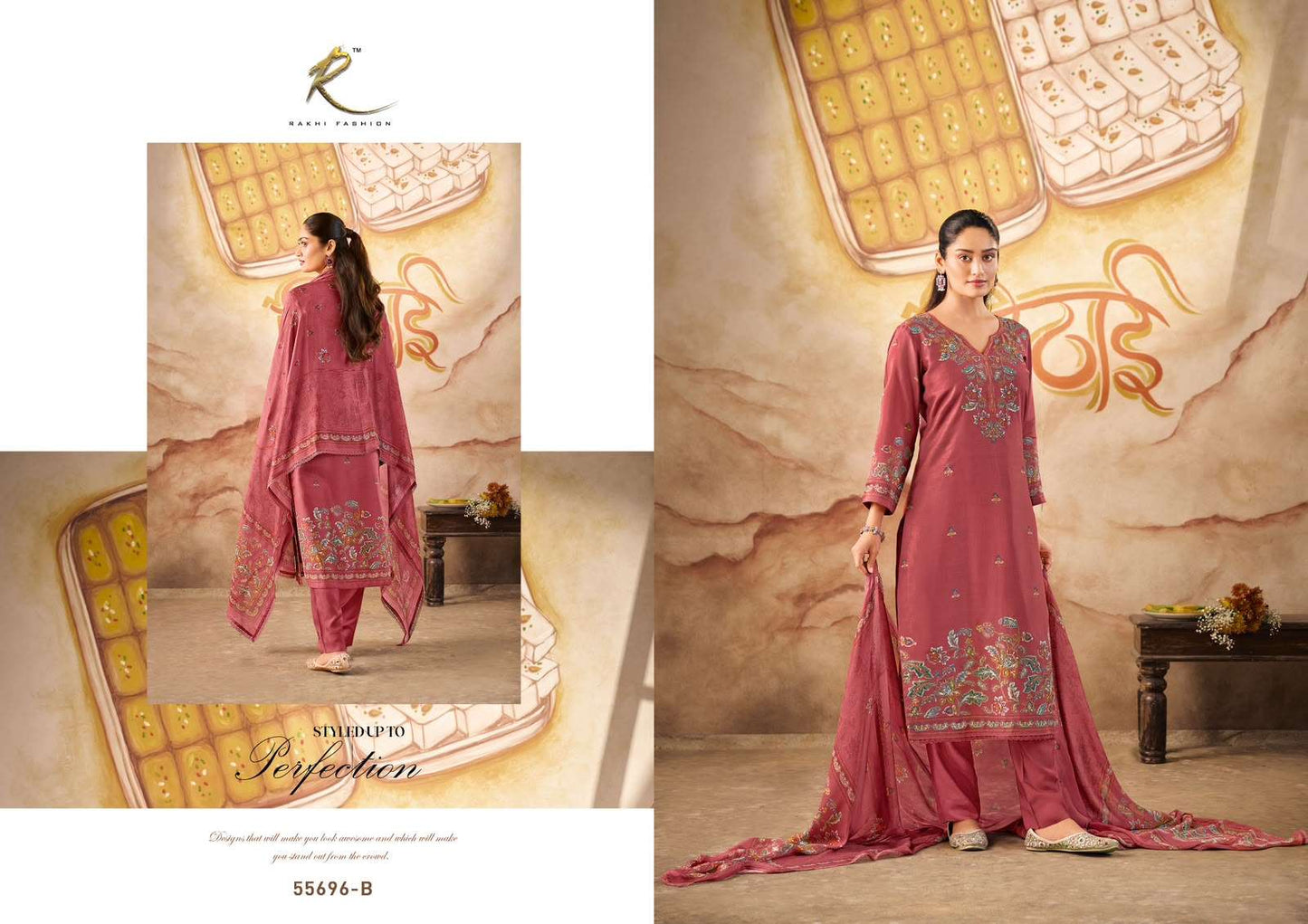 Rakhi Fashion Khushio Ka Tyohar 55696 Bemberg Modal Dress Material