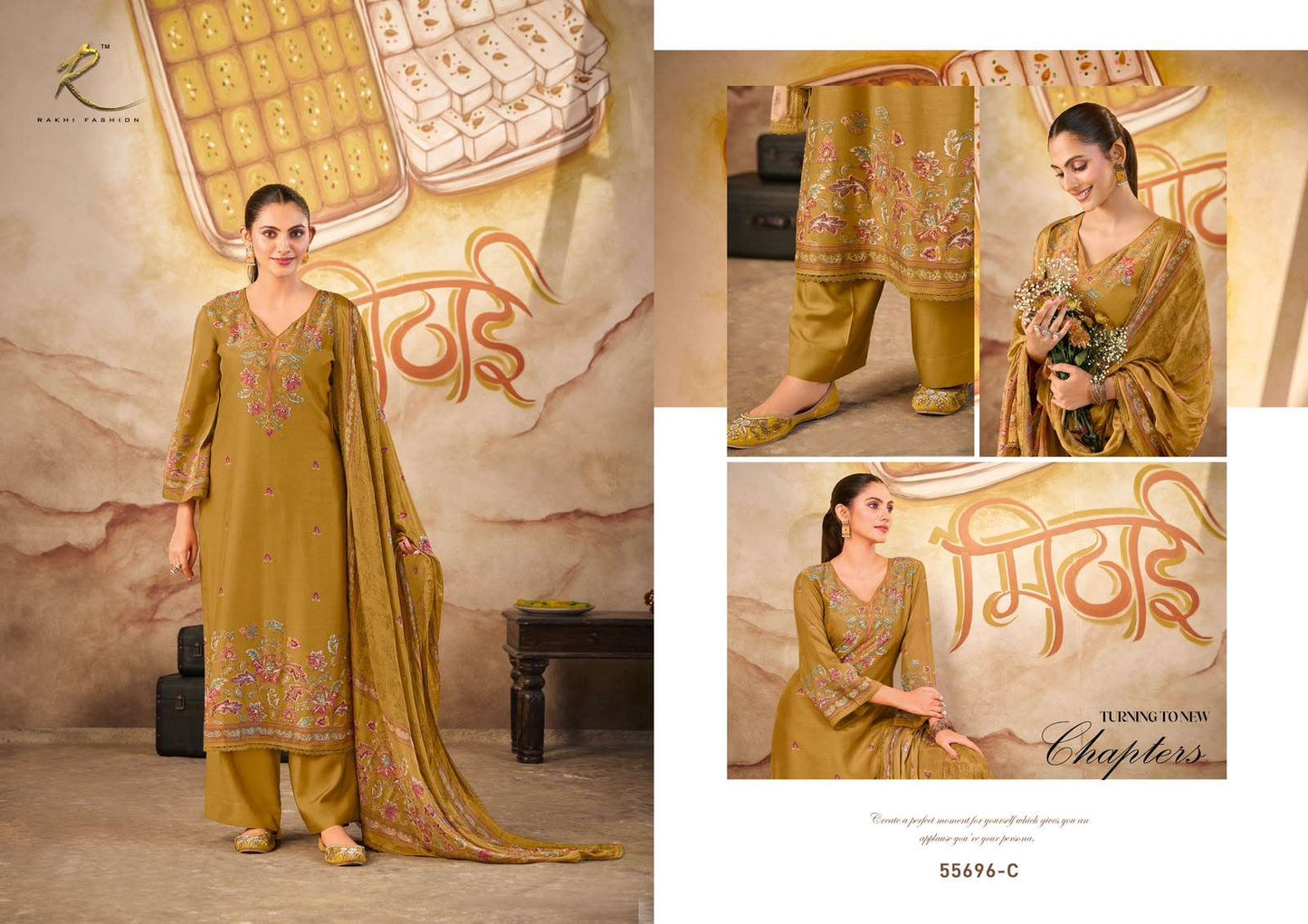 Rakhi Fashion Khushio Ka Tyohar 55696 Bemberg Modal Dress Material