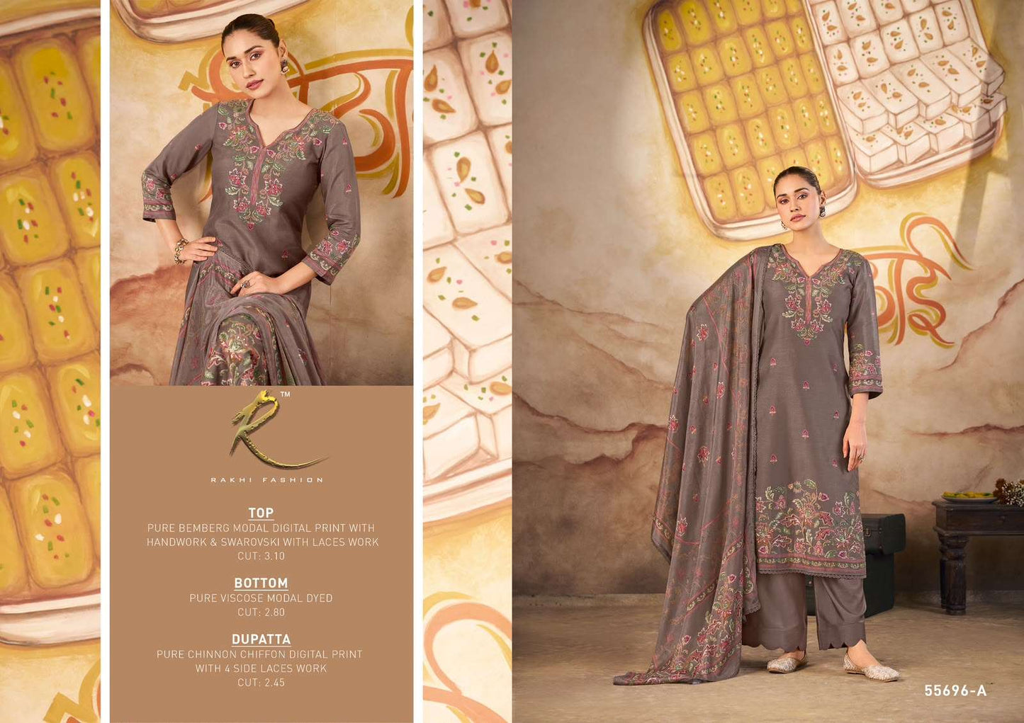 Rakhi Fashion Khushio Ka Tyohar 55696 Bemberg Modal Dress Material