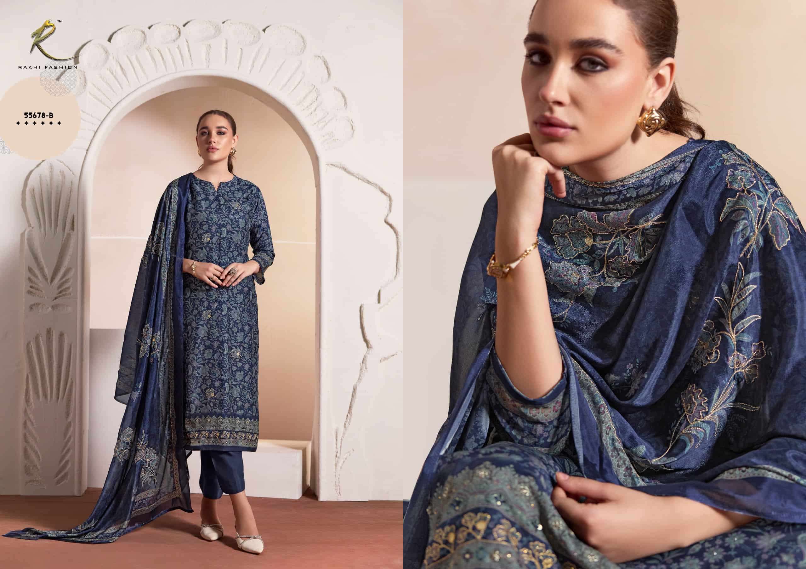 Rakhi Fashion Luxury Ethnic 55678 Pure Viscose Modal Dress Material