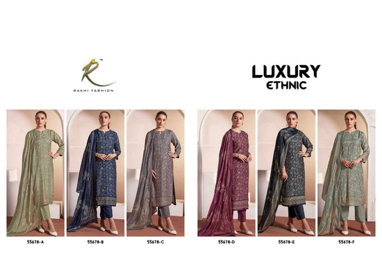 Rakhi Fashion Luxury Ethnic 55678 Pure Viscose Modal Dress Material - Amrah Wholesale
