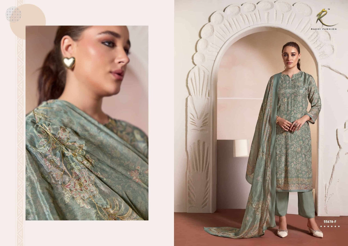Rakhi Fashion Luxury Ethnic 55678 Pure Viscose Modal Dress Material - Amrah Wholesale