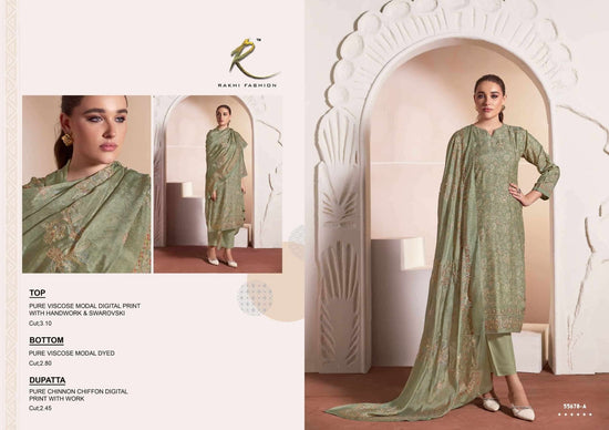 Rakhi Fashion Luxury Ethnic 55678 Pure Viscose Modal Dress Material - Amrah Wholesale