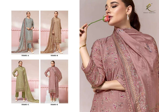 Rakhi Fashion Luxury Ethnic 55680 Pure Viscose Modal Dress Material