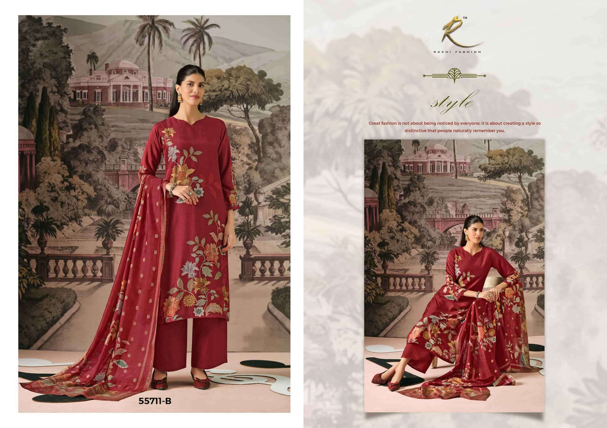 Rakhi Fashion Mehmaan Nawazi 55711 Bemberg Modal Dress Material