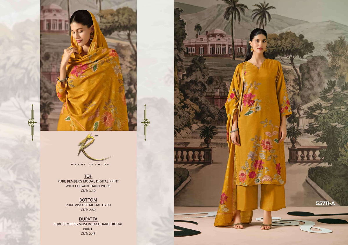 Rakhi Fashion Mehmaan Nawazi 55711 Bemberg Modal Dress Material