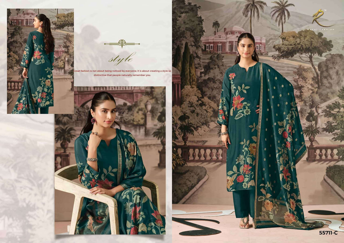 Rakhi Fashion Mehmaan Nawazi 55711 Bemberg Modal Dress Material