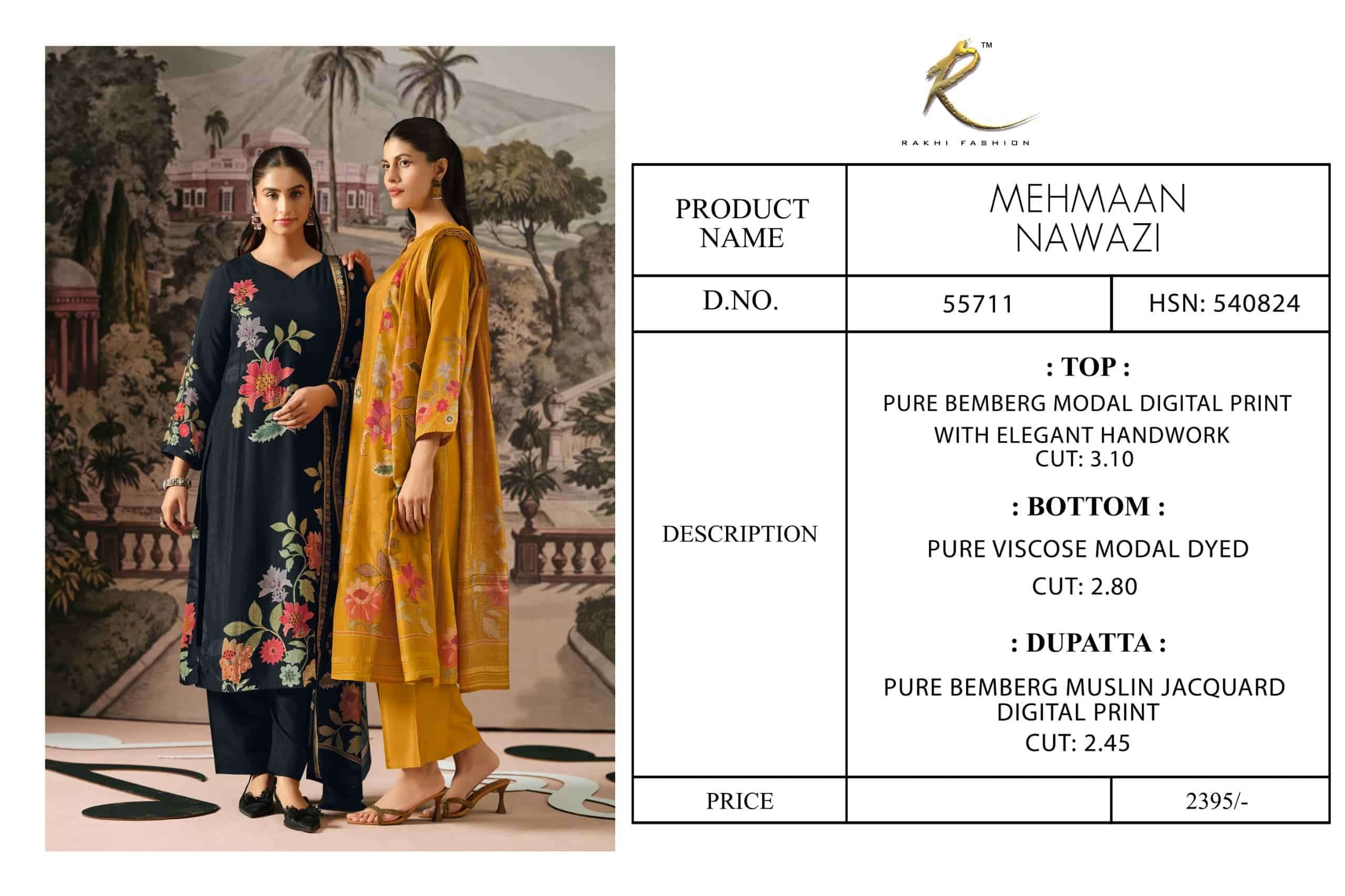 Rakhi Fashion Mehmaan Nawazi 55711 Bemberg Modal Dress Material