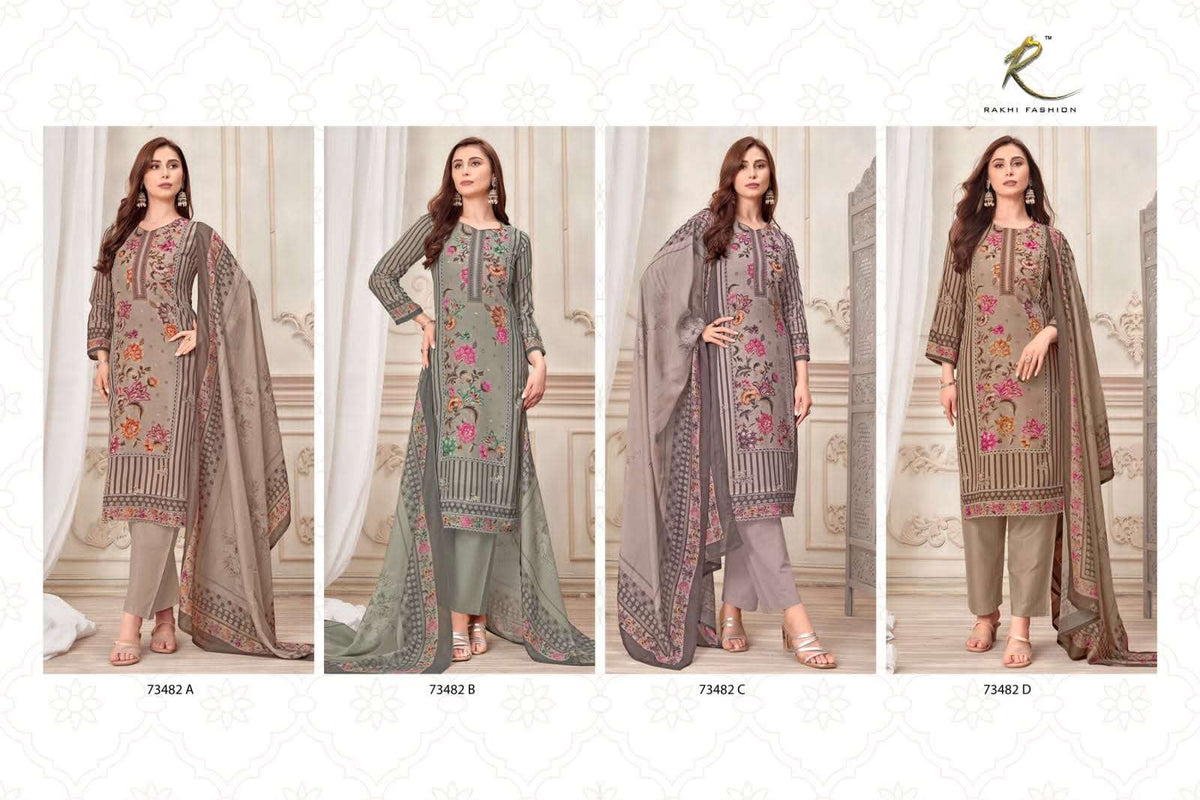 Rakhi Fashion Melboure Dreams 73483 Premium Bemberg Mal Dress Material - Amrah Wholesale
