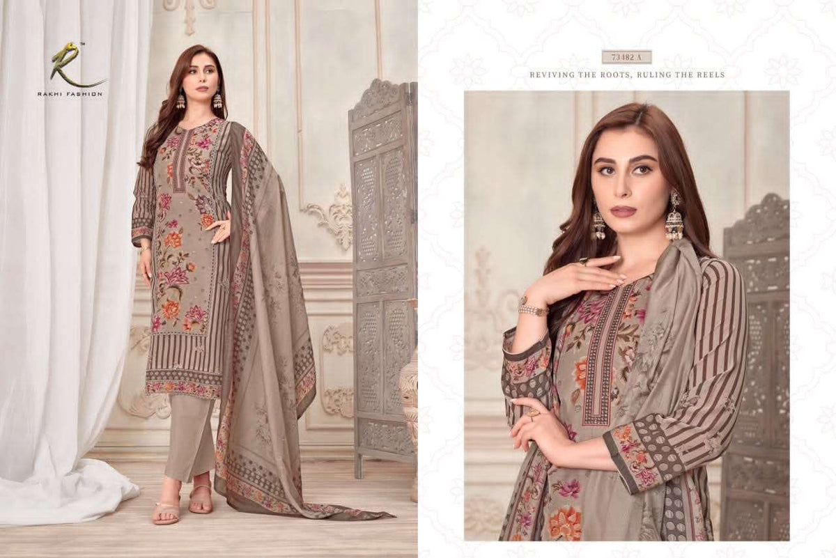 Rakhi Fashion Melboure Dreams 73483 Premium Bemberg Mal Dress Material - Amrah Wholesale