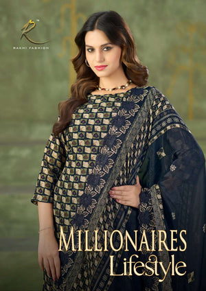 Rakhi Fashion Millionaires Lifestyle 55661 Premium Modal Dress Material - Amrah Wholesale