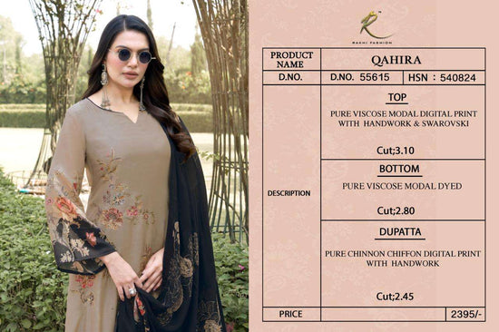 Rakhi Fashion Qahira 55615 Viscose Modal Dress Material - Amrah Wholesale