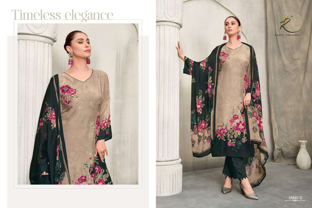 Rakhi Fashion Qaira 55681 Premium Modal Handwork Dress Material - Amrah Wholesale