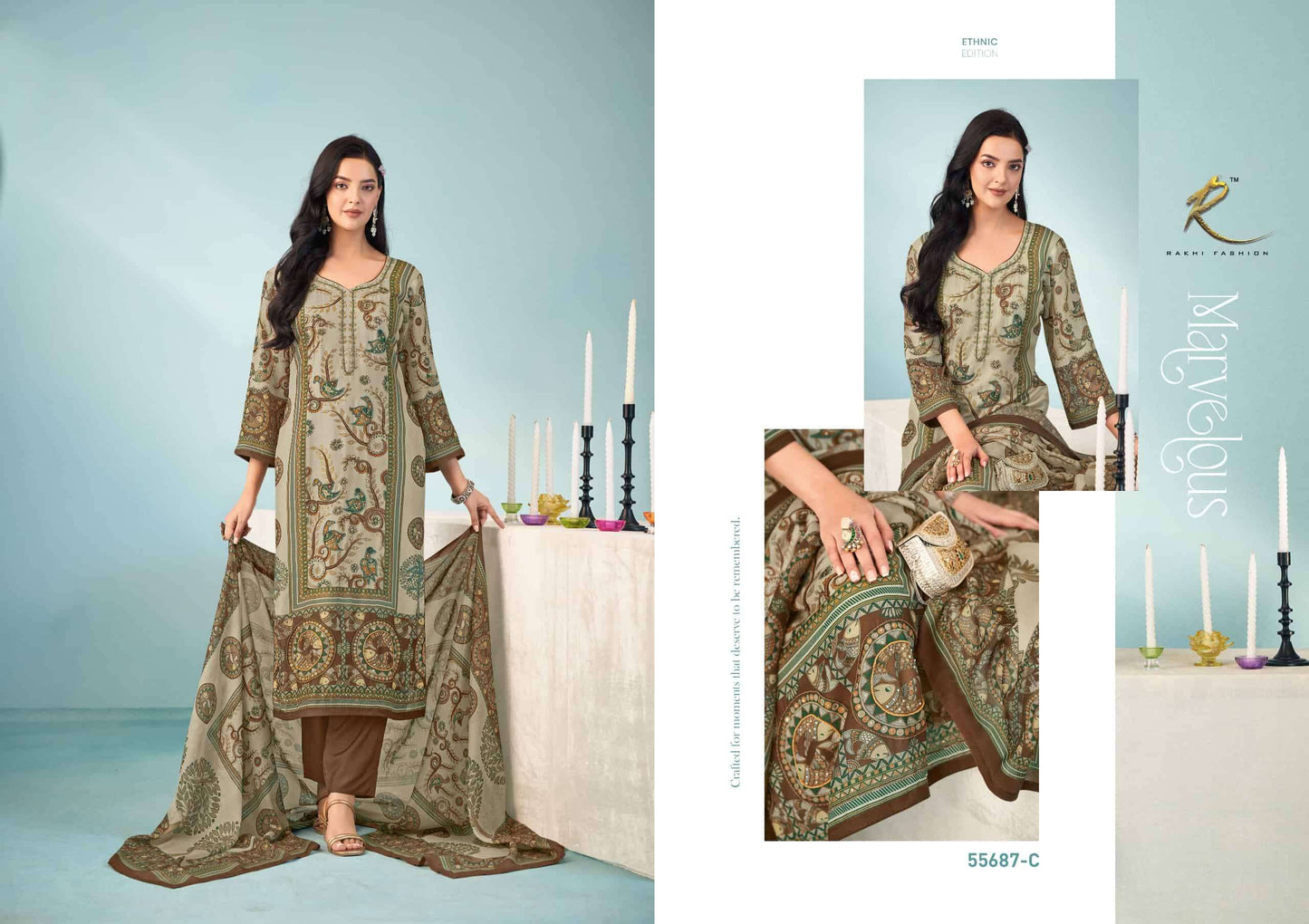 Rakhi Fashion Rakhdi Special 55687 Bemberg Silk Dress Material